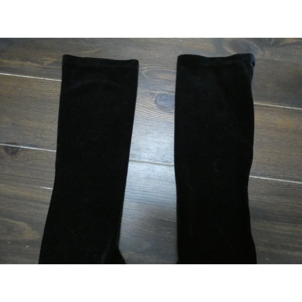 Fownes Women's One Size Black Velvet Long Gloves Elbow Stretch Soft